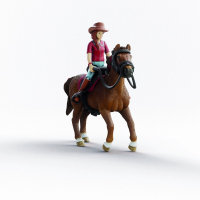 Schleich Horse Club Hannah en Cayenne speelfiguur   8,2 x 15,5 x 18 cm, meerkleurig