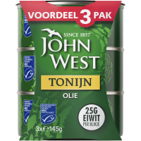 John West MSC tonijn in olie   3 x 145 g