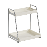 Maxcook MCZW2092 tafelmodel kruidenrek 2 laags opbergrek met haken afmetingen 33 x 23 x 35 cm geschikt voor keukenblad of keukenkast