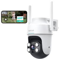 Botslab W312 outdoor PTZ camera 2,5K 4 MP bewakingscamera 360° dekking automatische menselijke zoomtracking full color nachtzicht beveiligingscamera