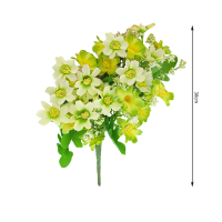 Wei's moment 6 stuks kunstmatige balkon  en kamerplanten, kunstbloemen decoratie, kunststof, UV bestendige bloemen voor grafplaatsen en tuin, lichtgroen