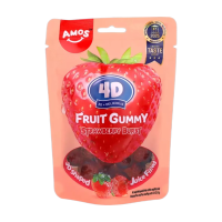 Amos 4D fruitgum sappige explosie   aardbei 65 g