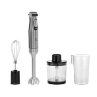 WOOX staafmixer met snoer 1200 W, 4 in 1 set met hakmolen, garde en melkopschuimer, traploze snelheidsregeling, ideaal voor soep, babyvoeding en smoothies