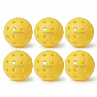 NIUPIPO 6 Delige Pickleball Set voor Buiten – Hoogwaardig en Duurzaam, Ideaal voor Buitensport, Diameter 74 mm, TPE Materiaal, Geschikt voor Diverse Weersomstandigheden