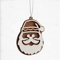 2 Stuks gecarveerde witte sneeuwpop hangornamenten, houten hangdecoratie voor kerstboomdecoratie, hangwerkzaamheid voor kerstfeestdecoratie
