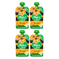 Olvarit knijpfruit appel & banaan 100 g*4
