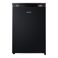 Wiggo WFR TT82D(B) vrijstaande compacte koelkast   82 L capaciteit   Perfect voor studentenkamer of kantoor   Energieklasse D
