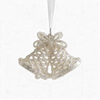 2 Stuks witte 3D bellen hangdecoratie, hangdecoratie voor kerstboom, verzamelaarscadeau, decoratie voor buiten, tuin, hek en terras