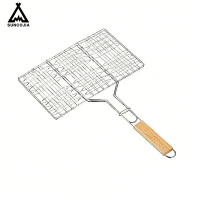 SUCOJIA BBQ roestvrijstalen grillmanden voor vis, groenten en garnalen; strak mesh; verlengde handgrepen voor hittebestendigheid en antislip