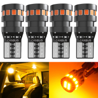 OUSHI W5W LED lamp, Canbus foutloos, T10 501 194 168 2825, 12 V vervanglampen voor auto interieur (daklamp, kaarthouder, deurverlichting, nummerplaatverlichting), ambergeel (4 stuks)