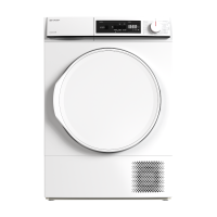 SHARP Warmtepompdroger   8 kg, Energieklasse E, Wit, Anti Crease Plus, KDNHA8S6PWEBX
