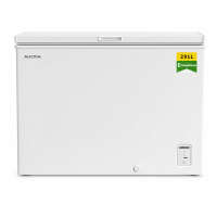 AUCMA 291 L omkeerbare vrieskist, omschakelbare koelkast & vriezer, diepvrieskast met bovenopening, energieklasse E, stille werking, ingebouwde ledverlichting, 5 traps digitale temperatuurregeling, uitneembaar mandje met ontdooi afvoer voor thuis appartem