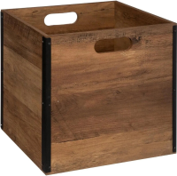5Five industriële houten opbergbox   31 x 31 cm, bruin hout