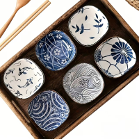 YumiPLUS Vierkante dipservies set van 6 stuks