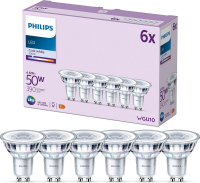 Philips LED Spot   50 W   GU10   Koelwit licht   6 stuks