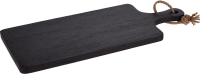 Snijplank van rubberhout   Zwart, 50 x 15 x 2 cm