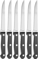 Excellent Houseware RVS Steakmes Set   6 stuks, Zwart