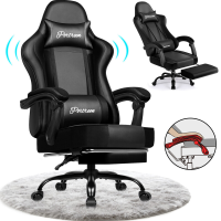 GTIMEX Gamingstoel  Ergonomische bureaustoel met uitschuifbare voetensteun  Gamingstoel met hoofdsteun en lendensteun  Beklede gamingfauteuil 150 kg  In hoogte verstelbare gamingstoel