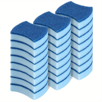 Emmama schuursponzen zonder krassen, blauw, 24 stuks, afmeting: 10,5 x 8,3 x 3 cm