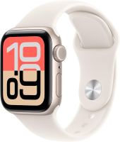 Apple Watch SE 3 GPS 40 mm Starlight aluminium behuizing met Starlight sportband   S/M