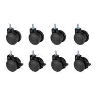 OPLITE Set van 8 Zwarte Wielen voor GTR S8 en S8 Elite Racecockpits