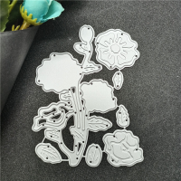 Bloemenlabel Metalen snijvormen Scrapbooking stencilsnijvormen Kaart reliëf Fotoalbum sjabloonvorm Decoratie