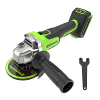 Greenworks 24 V borstelloze 3S haakse slijper 125 mm 700 W alleen gereedschap, geen accu's inbegrepen