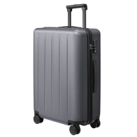 NINETYGO Danube koffer, ideaal voor reizen van 5 7 dagen, dubbele spinnerwielen, 100% harde polycarbonaat schaal, TSA slot, 66 x 45,5 x 25,5 cm, sterrengrijs, 24 inch, nieuw binnengekomen