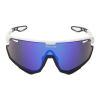 Revoray Cycluszonnebril — HD Schokbestendige PC Monobloc Lens, Lichtgewicht TR90 Brilbeugel, UV400 Bescherming, Aerodynamisch Ontwerp, Professionele Zonnebril voor Fietsers, X3 blauw