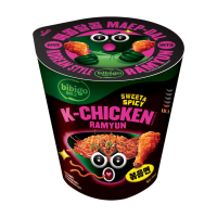 Bibigo Ramyun met K Chicken smaak, zoet & pittig, 98 g