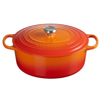Le Creuset Signature ovale braadpan   40 cm, geëmailleerd gietijzer, oranje
