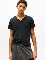 Tommy Jeans Heren V Hals T Shirt – Tommy Zwart XS