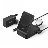 Anker B2557311 mobiele oplader voor koptelefoons, headsets, smartphones en smartwatches, zwart, AC, draadloos opladen, snelladen, voor binnen