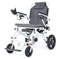 Leicht elektrische rolstoel opvouwbaar voor volwassenen, 2 * 12 Ah batterijen 48 km actieradius alle terreinen rolstoelen, 500 W gemotoriseerde rolstoel, met rugzak, stofzak, decubituskussen, vliegtuigtoelating