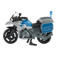 Siku motorfiets speelgoedvoertuig   zwart, blauw, grijs, 26 cm