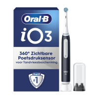 Oral B iO 3N   Elektrische tandenborstel   Zwart   Slimme poetsdruksensor   3 poetsstanden   iO3 serie