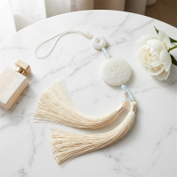 Huacan Oud Hanfu Draak Feniks Dubbele Oren Kwastjes Heupaccessoires voor Mannen en Vrouwen Koppels Heupaccessoires Hanger Accessoires in Beige 1 Stuk