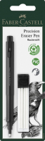Faber Castell precisiegum   zwart, navulbaar met 4 vervanggummen