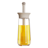Maxcook 280 ml / 9,47 oz olie doseerfles met siliconen hittebestendige bastingkwast   glazen oliefles voor de keuken