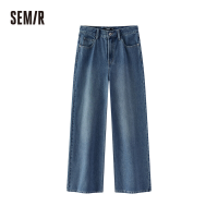 SEMIR Jeans Flared Jeans Loose Retro Chica Hoge Taille Slim Fit Elastisch Comfortabel Klassieke Denimblauw XL