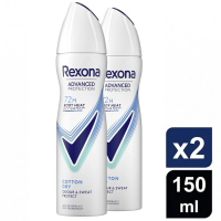 Rexona Women Advanced Protection Anti Transpirant  Deo Spray   Cotton Dry   2 x 150 ml   Voordeelverpakking