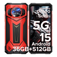 DOOGEE S200 Plus Robuuste Smartphone 5G, Dimensity 7300, (16 GB + 20 GB) + 512 GB met 1,32