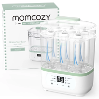 Momcozy 8 in 1 elektrische stoomsterilisator en droger voor babyflessen, multifunctioneel, enkele eenheid, cadeaus voor moeders