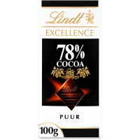 Lindt Excellence 78% pure chocoladereep   100g