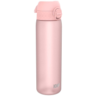 ION8 waterfles, 500 ml/18 oz, lekvrij, eenvoudig te openen, veilige vergrendeling, vaatwasserbestendig, BPA vrij, hygiënische flip dop, draaggreep, past in bekerhouders, eenvoudig te reinigen, CO₂ neutraal, roze rosa