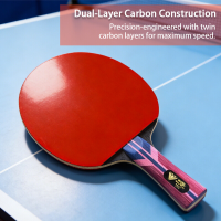 Double Fish Diamant serie 7 Sterren professioneel tafeltennisracket, shakehand enkele paddles