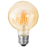 Atmosphera LED lamp G95 E27 amber filament   4,2 W, D. 9,5 X H. 14,5 Cm