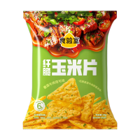 Shiyanshi Krokante Maïschips Koriander Rundvlees Taco Smaak 70 g