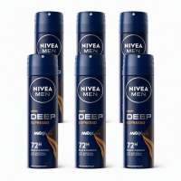 NIVEA MEN Deep Espresso Anti transpirant Deodorant Spray   72 h Bescherming   150 ml (6 Pack)