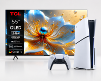 [Gaming bundel] TCL 55T8C 55 inch 4K QLED 144Hz TV + Sony PlayStation 5 Slim Disc Edition 1 TB